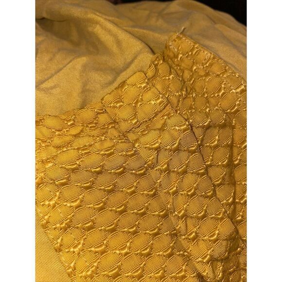 Anthropologie Maeve Marlie‎ Dress Sz 12 Button Front Collar Yellow Gold - Picture 6 of 8